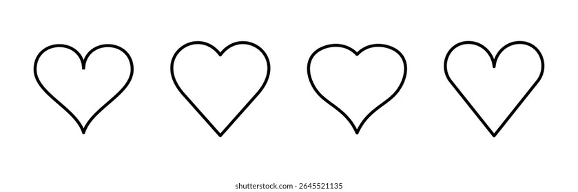 Love icon set. Heart icon vector. Like icon vector.