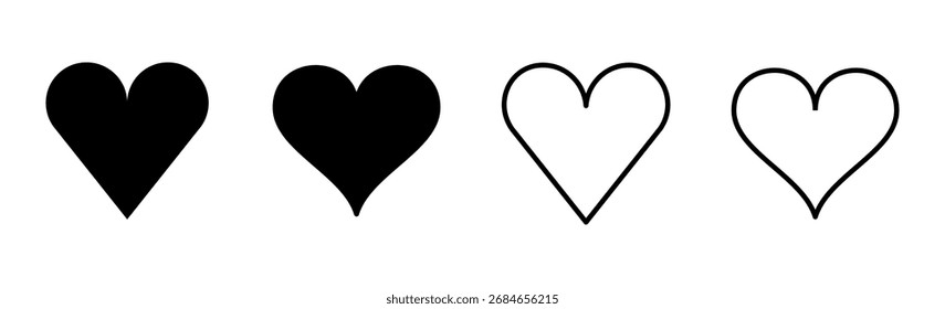 Conjunto de iconos de amor. Vector de icono de corazón. Como el Vector de iconos.