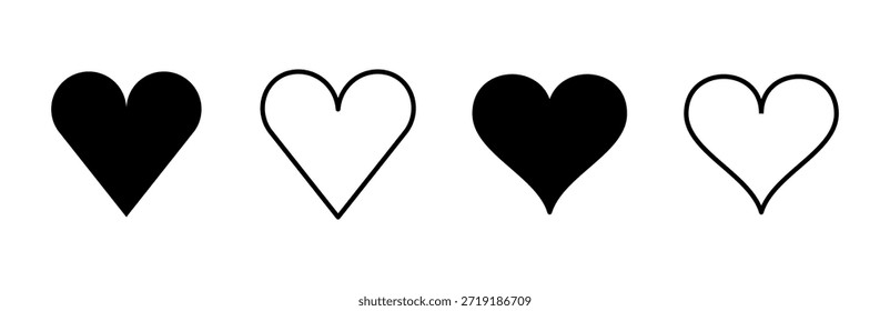 Conjunto de iconos de amor. Vector de icono de corazón. Como el Vector de iconos.