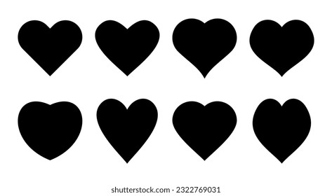 Love icon set illustration. Heart sign and symbol. Like icon vector.