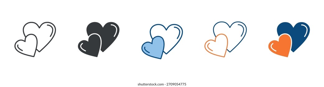 Conjunto de iconos de amor Colección de estilo múltiple