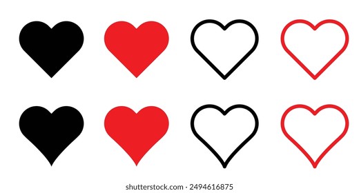Conjunto de iconos de amor conjunto de colección de iconos simples sobre fondo blanco color