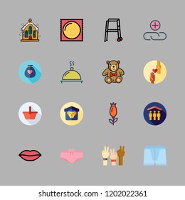 love icon set. vector set about attachment, upermarket, teddy bear and donation icons set.