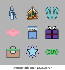 love icon set. vector set about favorites, retirement, gift and panties icons set.