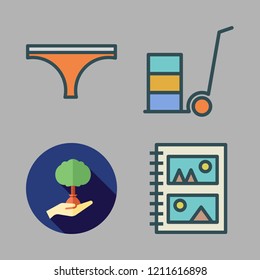 love icon set. vector set about reforestation, stroller, panties and album icons set.