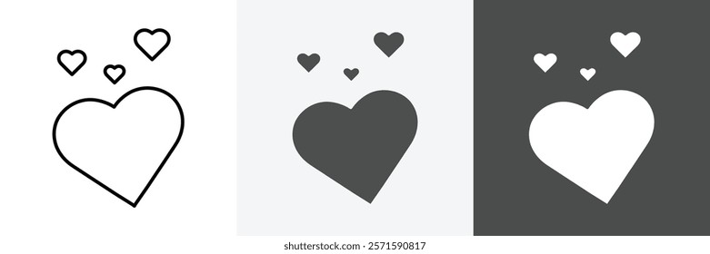 Love icon set set vector art