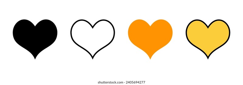 vector conjunto de iconos de amor. Signo y símbolo del corazón. Como un vector de icono.