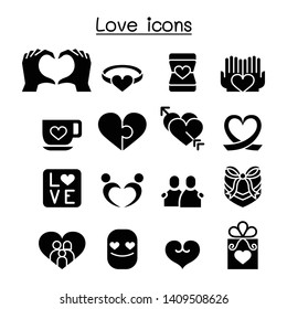 Love icon set vector illustration graphic design