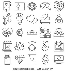 love icon set vector illustration. valentine icon. wedding and datting app icon