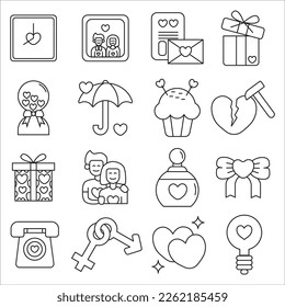 love icon set vector illustration. valentine icon. wedding and datting app icon