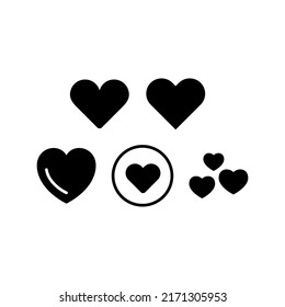 Love Icon Set Vector Symbol Design Illustration