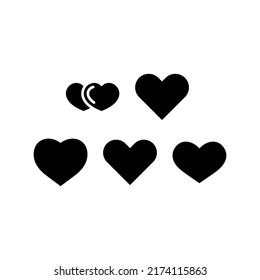 Love Icon Set Vector Symbol Design Illustration