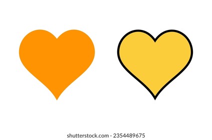 Love icon set for web and mobile app. Heart sign and symbol. Like icon vector.