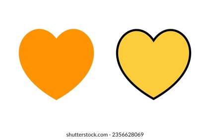 Love icon set for web and mobile app. Heart sign and symbol. Like icon vector.