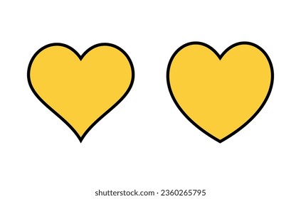 Love icon set for web and mobile app. Heart sign and symbol. Like icon vector.