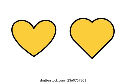 Love icon set for web and mobile app. Heart sign and symbol. Like icon vector.