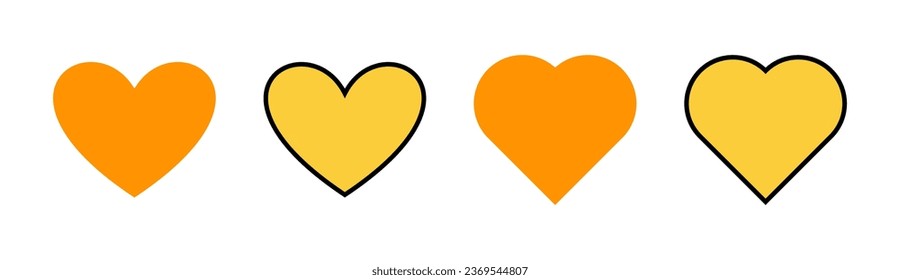 Love icon set for web and mobile app. Heart sign and symbol. Like icon vector.
