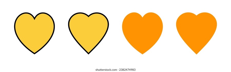Love icon set for web and mobile app. Heart sign and symbol. Like icon vector.