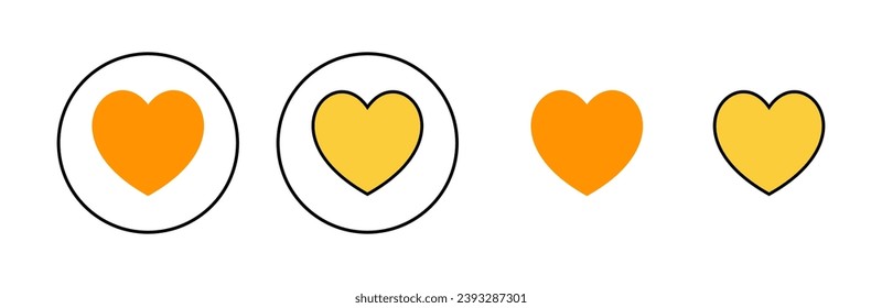 Love icon set for web and mobile app. Heart sign and symbol. Like icon vector.