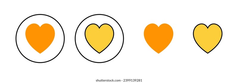 Love Icon Set für Web und Mobile App. Herzzeichen und Herzsymbol. Wie Icon Vektor.