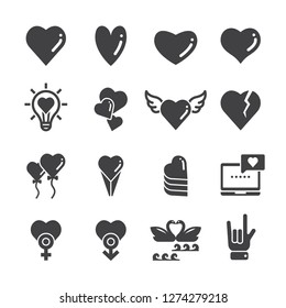 Love icon set/Out line vector icon set for design. 