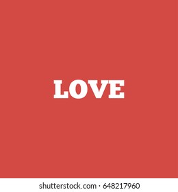 love icon. sign design. red background