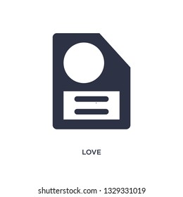 love icon. Simple element illustration from literature concept. love editable symbol design on white background. Can be use for web and mobile.