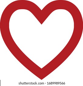 Love icon Simple heart symbol 
