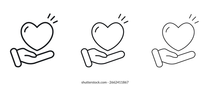 Love icon simple line design - Simple Vector Illustration