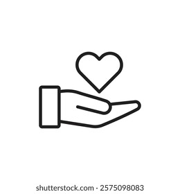 love icon Simple thin outline