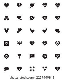 love icon with solid style used for web or mobile purposes and many more and also for icons to signify affection or valentine's day
