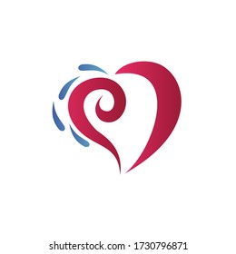 
Icono de amor y logotipo de bienvenida