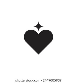 Love icon star with blank background