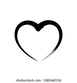 Love icon template in black