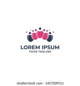 Love  icon Template vector  illustration design
