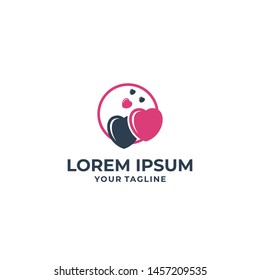 Love  icon Template vector  illustration design