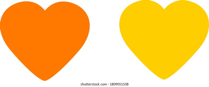Liebessymbol in trendigem Design, Vektorgrafik EPS10.Heart yellov
 
