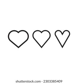 Love icon in trendy flat design.