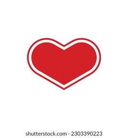 Love icon in trendy flat design.