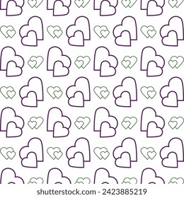 Icono de amor patrón de repetición multicolor hermosa ilustración fondo blanco