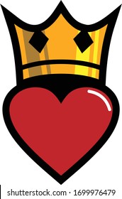 Love icon use King Crown 