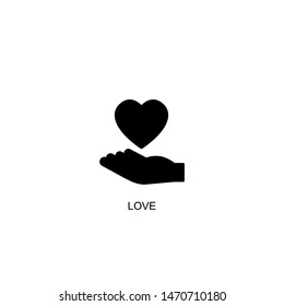 love icon vector black design