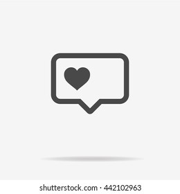 Love icon. Vector concept illustration for design.