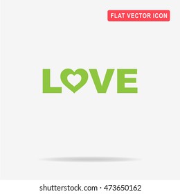 Love icon. Vector concept illustration for design.