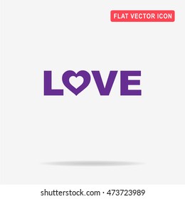Love icon. Vector concept illustration for design.
