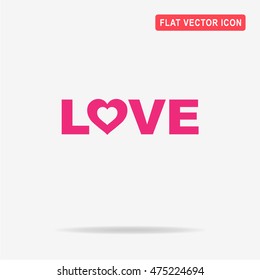 Love icon. Vector concept illustration for design.