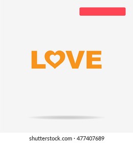 Love icon. Vector concept illustration for design.