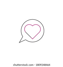 ilustración de diseño de vector de icono de amor