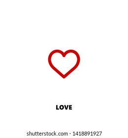 love icon. love vector design. sign design. red color
