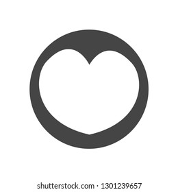 love icon - vector heart illustration, valentine romantic concept